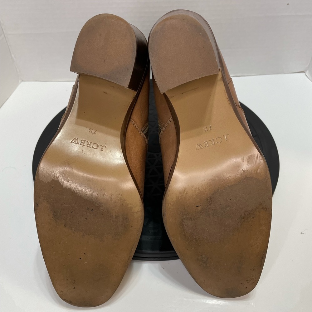 J Crew Dean Tan Leather Buckle Ankle Boots - Picture 10 of 11